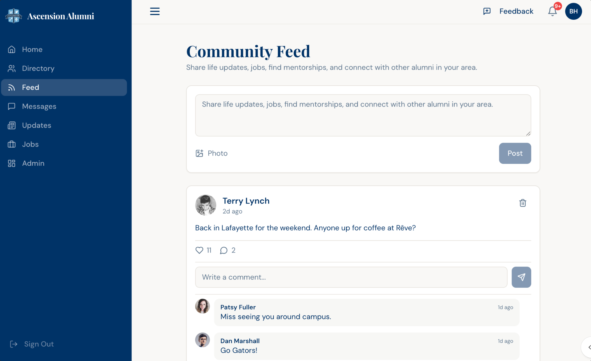 Feed preview