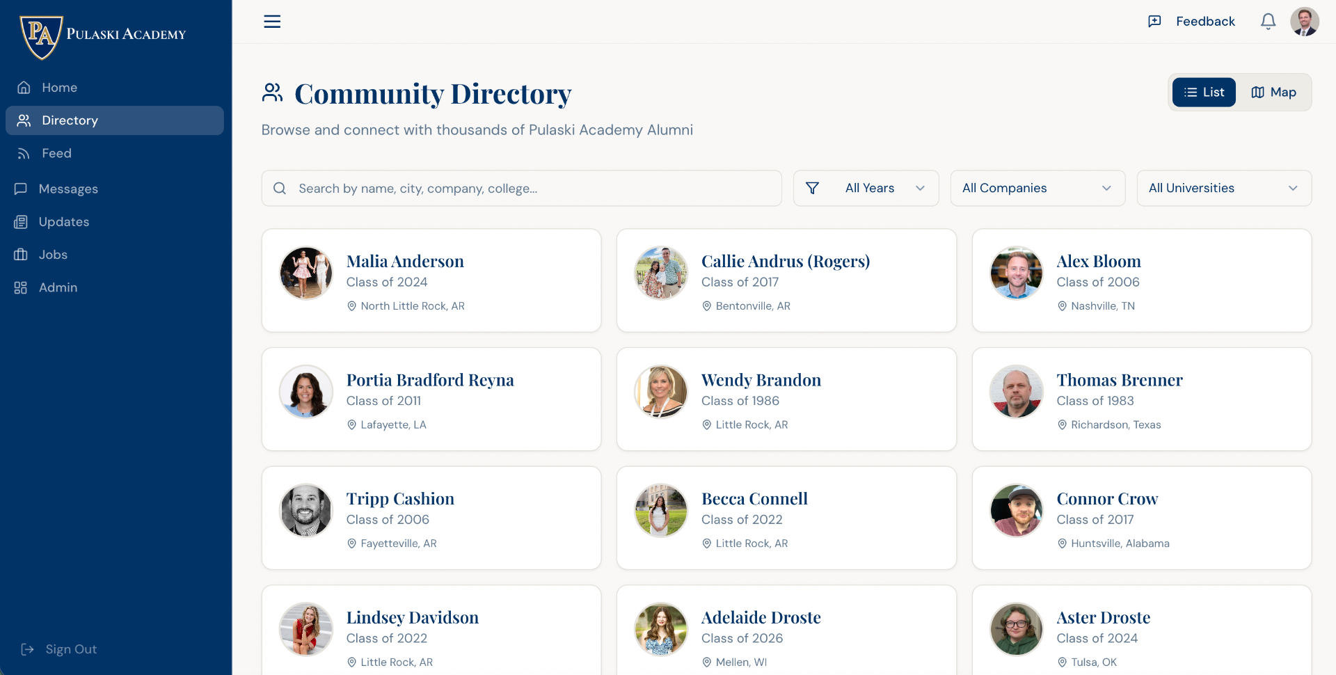 GradeMark alumni community directory